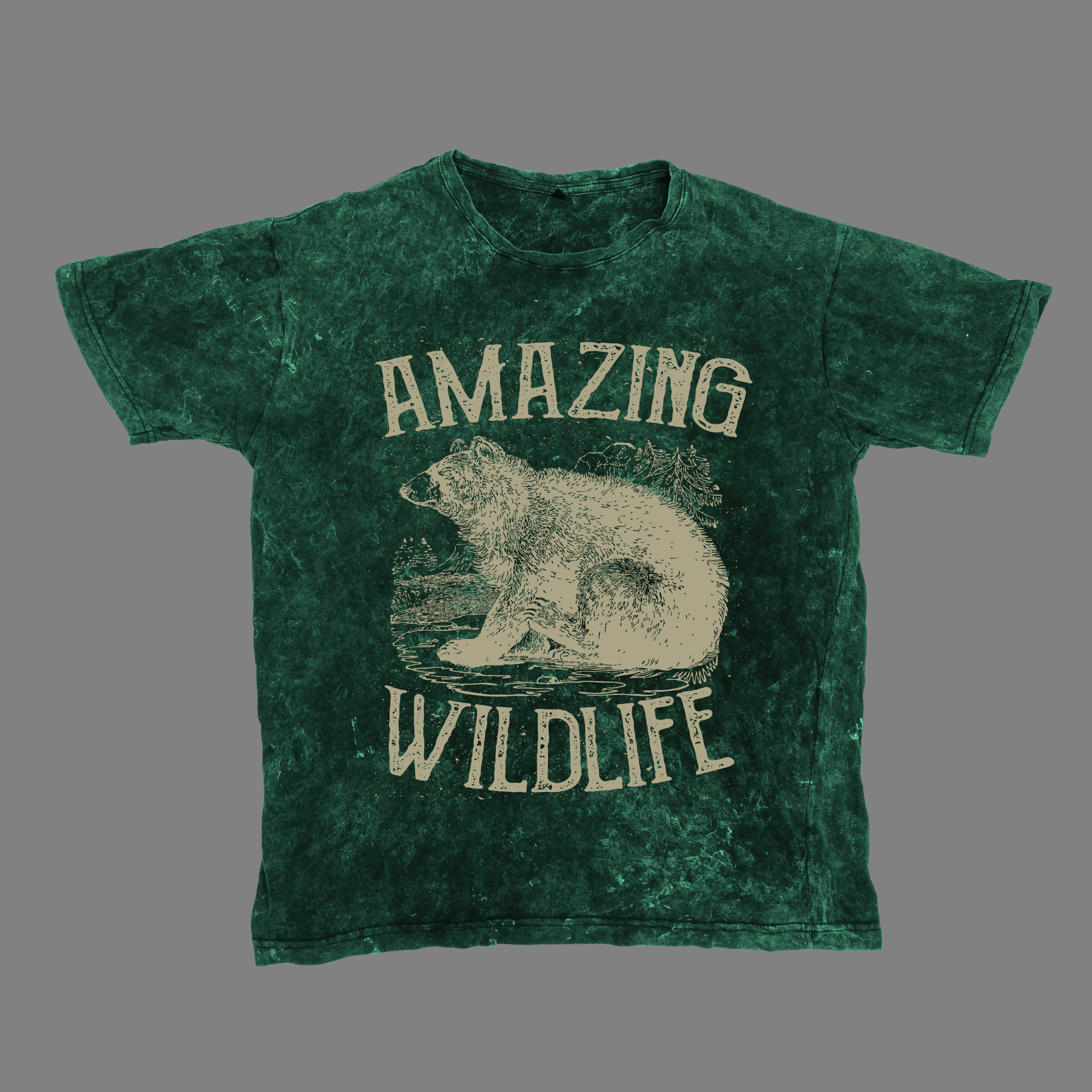 Wild liife Unisex Acid Washed Oversized Tee