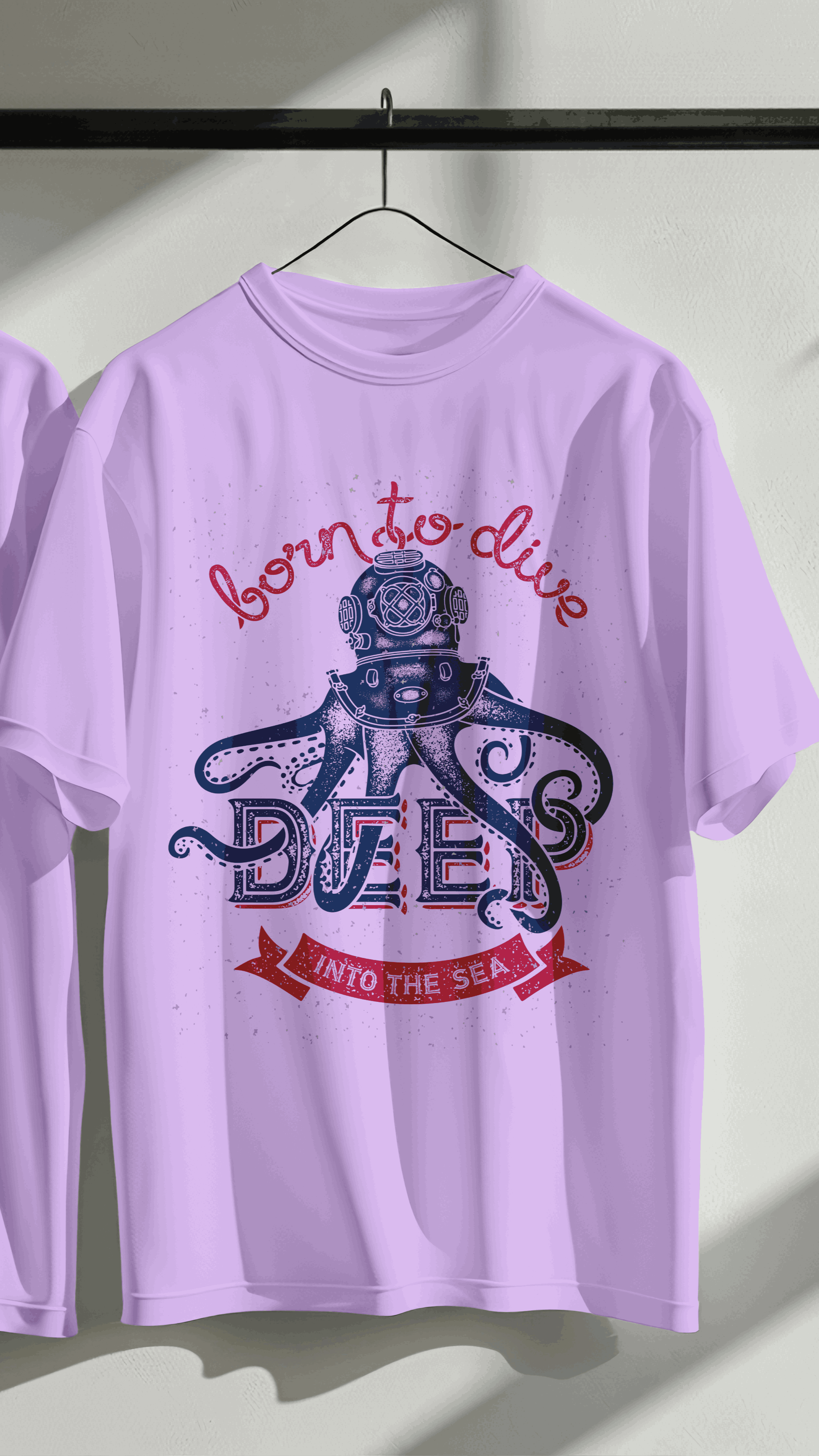 BORN TO DIVE Unisex Oversized Standard T-Shirt