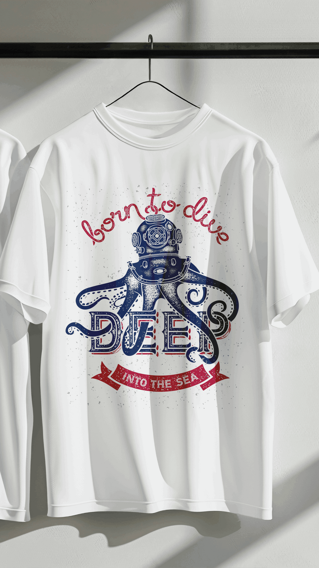 BORN TO DIVE Unisex Oversized Standard T-Shirt