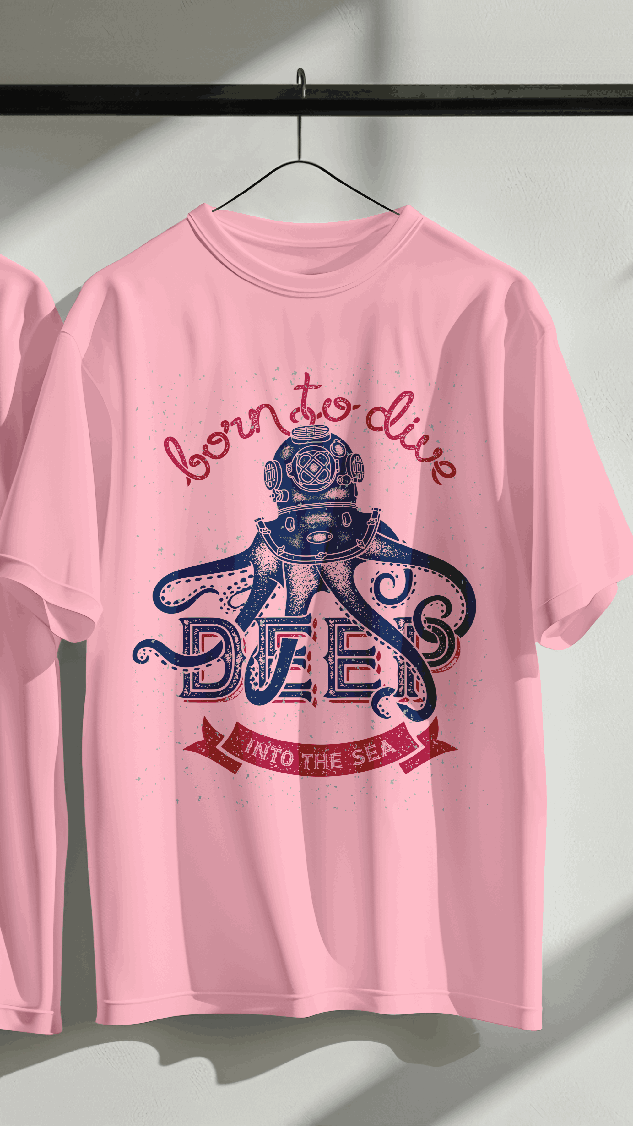 BORN TO DIVE Unisex Oversized Standard T-Shirt